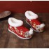 Winter Fleece-Lined Hanfu Shoes for Girls - Chinese Style Snow Boots