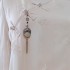 Ancient Style Tassel Button Cheongsam in Hetian Jade and Sterling Silver