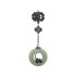 S925 Sterling Silver Classical Green Jade Safety Button Cheongsam Tassel Pendant Lotus Flower Necklace