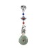 S925 Sterling Silver Tassel Button Pendant with Natural Hetian Jade