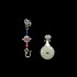 S925 Sterling Silver Tassel Button Pendant with Natural Hetian Jade