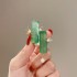 Antique-style Bamboo Brooch for Women, Elegant Green Crystal Corsage