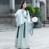 Hanfu Wei Jin style cross necked embroidered long sleeved waist length skirt