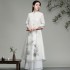 Chinese style Zen costume women's long sleeved tea dress