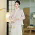 Thickened and Cotton Hanfu Top Jacquard Short Cotton Coat
