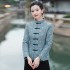 Chinese Ethnic Style Chinese Printed Button Thickened Cotton Coat Outer