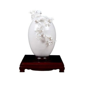 Porcelain White Porcelain Peach Blossom Vase Chinese Style Ornament