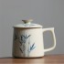 Hand-Painted Bamboo Water Cup Tea Brewing Cup Ceramic