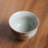 Hand-Painted Persimmon Tea Cup Ceramic Underglaze Color Ge Kiln Ice Crack Tea Bowl