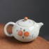 Hand-Painted Persimmon Ceramic Ice Crack Glaze Tea Pot