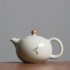 Hand-Painted Persimmon Ceramic Ice Crack Glaze Tea Pot