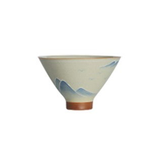 Vegetable Ash Bamboo Hat Tea Cup Ceramic Master's Cup