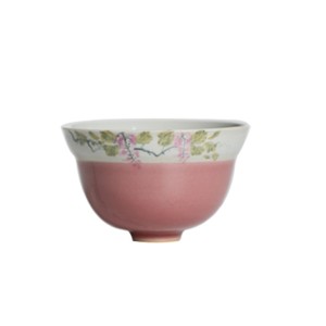 Wisteria Tea Cup Vegetable Ash Underglaze Color Ceramic Tea Cup