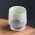 Hand-Painted Landscape Tea Cup Ceramic High-Temperature Underglaze Color Large Tea Bowl