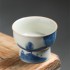 Blue and White Landscape Vegetable Ash Ceramic Tea Cup