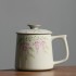 Hand-painted Wisteria Mug with Lid Water Cup