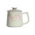 Hand-painted Wisteria Mug with Lid Water Cup