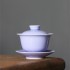 Thin-walled Ceramic Three Talent Lid Bowl Tea Set