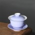 Thin-walled Ceramic Three Talent Lid Bowl Tea Set