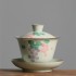 Hand-painted Grape Three Talent Lid Bowl Kung Fu Tea Set