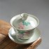 Hand-painted Grape Three Talent Lid Bowl Kung Fu Tea Set