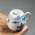 Retro Teapot Ceramic Blue and White Underglaze Color Brewing Teapot