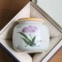 Hand-painted Iris Small Tea Canister with Sealed Jar