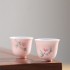 Hand-painted Morning Glory Ceramic Pink Small Tea Cup