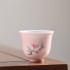 Hand-painted Morning Glory Ceramic Pink Small Tea Cup