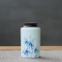 Hand-painted Celadon Bamboo Small Tea Canister