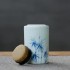 Hand-painted Celadon Bamboo Small Tea Canister