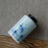 Hand-painted Celadon Bamboo Small Tea Canister