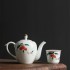 Hand-painted Lychee Ceramic Teapot