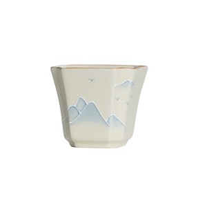 Hand-painted Landscape Vegetable Ash Tea Cup