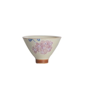 Hand-painted Hydrangea Bamboo Hat Tea Cup