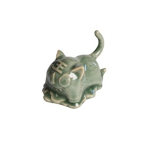 Celadon Little Tiger Tea Pet Figurine