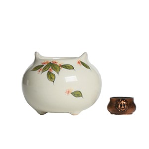 Hand-painted Osmanthus Vegetable Ash Incense Ceramic Small Incense Burner