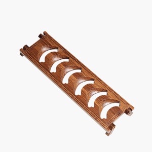 Heavy Bamboo Tea Cup Rack Tea Cup Drainage Rack