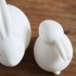 2 White Porcelain Cute Little Rabbit Tea Pets