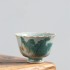 Hand-painted Banana Leaf Ice Crack Ceramic Tea Cup