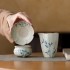 Vegetable Ash Hand-painted Bamboo Tea Strainer Set