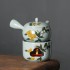 Ice Crack Hand-painted Loquat Ceramic Tea Warmer Set