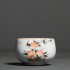 Hand-painted Peach Ceramic Ru Kiln Tea Cup