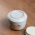 Hand-painted Persimmon Tea Canister with Sealed Jar