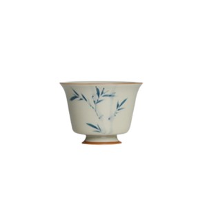 Hand-painted Bamboo Tea Cup Set