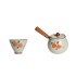 Hand-painted Persimmon Tea Set with One Pot and Two Cups