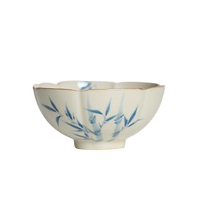 Hand-painted Orchid Vegetable Ash Tea Cup Set