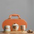 Hand-painted Persimmon Travel Tea Set