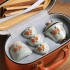 Hand-painted Persimmon Travel Tea Set