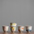 Hand-painted Persimmon Small Tea Cup Set